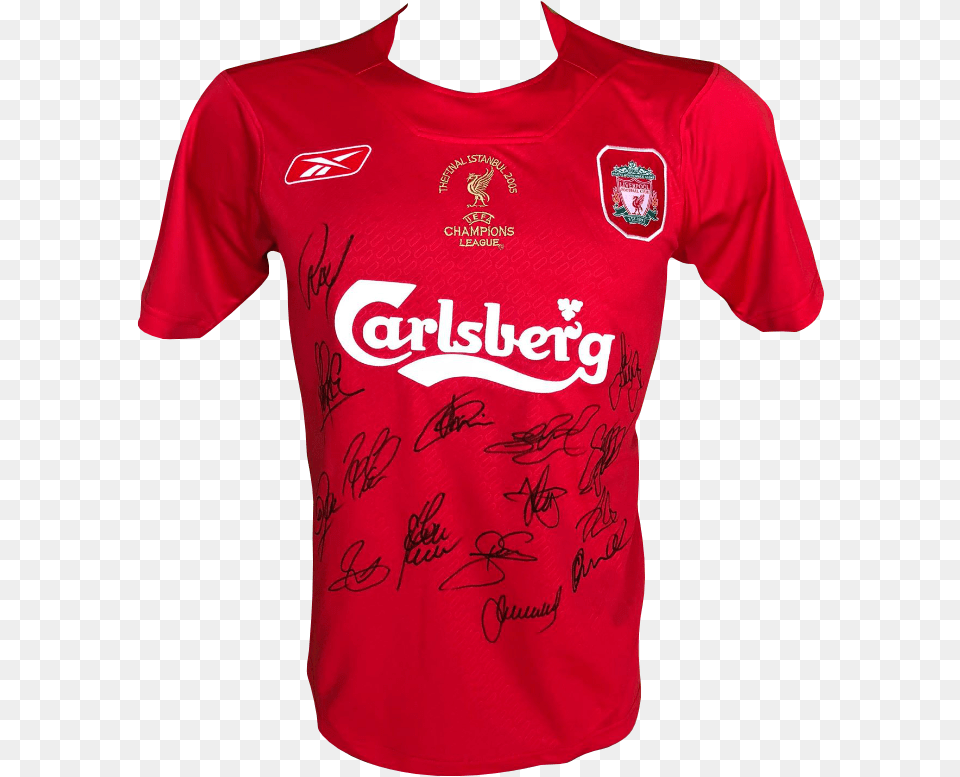 2005 Champions League Liverpool Winners Football, Clothing, Shirt, T-shirt, Jersey Free Png
