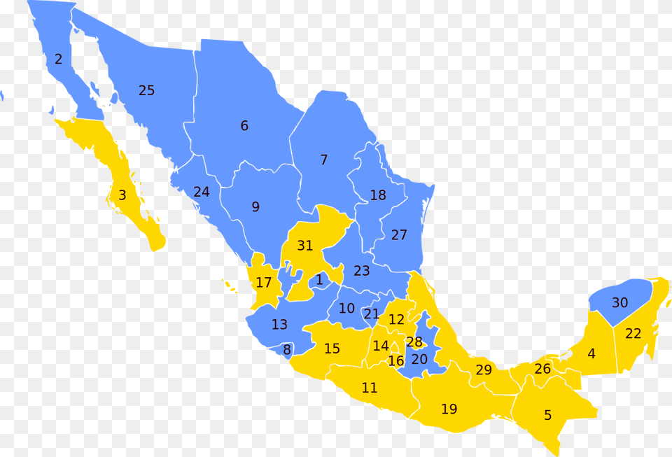 2006 Mexican General Election Mexico Map, Chart, Plot, Atlas, Diagram Png Image