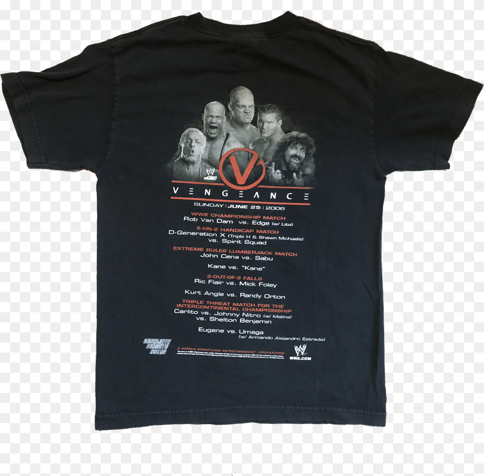 2006 Wwe Raw Quotvengeance Ppvquot Shirt Black Size Small Operation Ivy Shirt, Clothing, T-shirt, Adult, Male Free Transparent Png