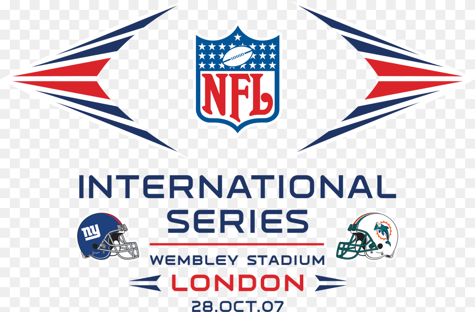 2007 Nfl International Series Giants Vs Dolphins Logos, Logo, Helmet, Symbol, Emblem Free Png Download