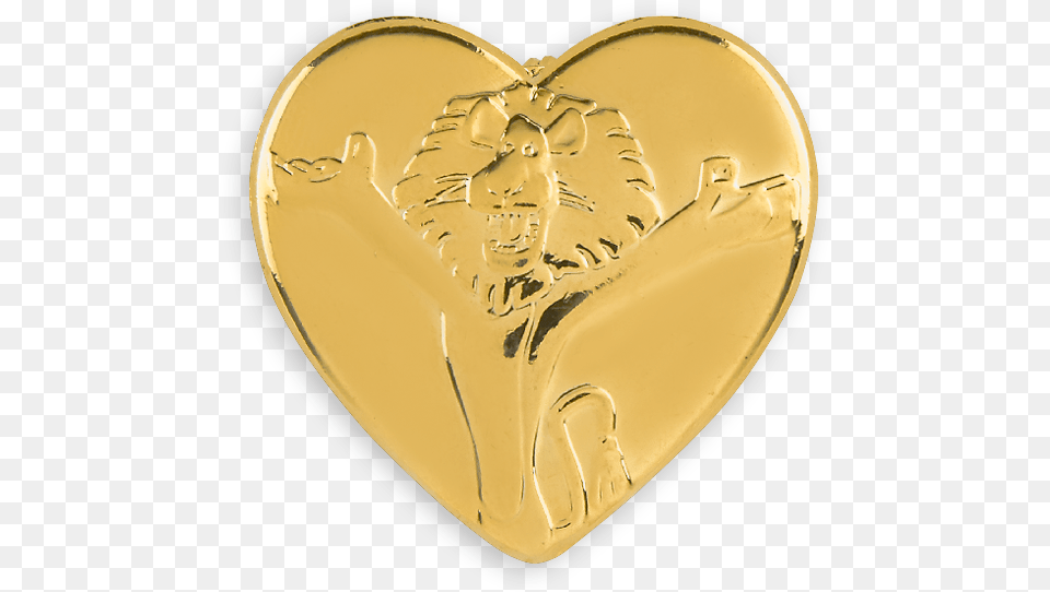 2009 Variety Club Gold Heart Pin Badge Png Image