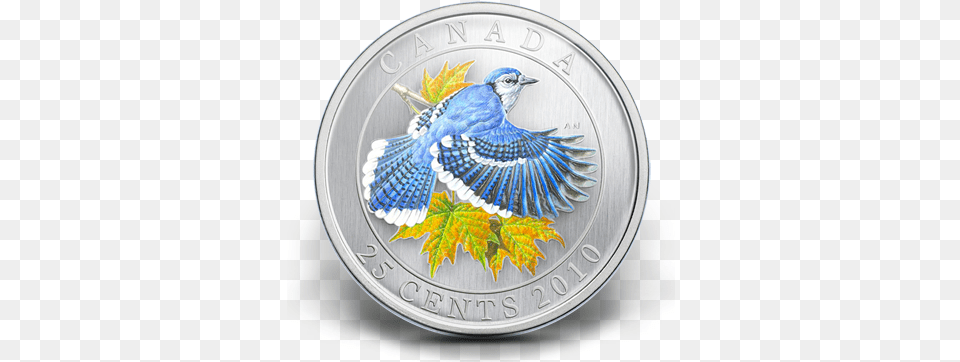 2010 25 Cent Coin Blue Jay, Animal, Bird, Money Free Transparent Png