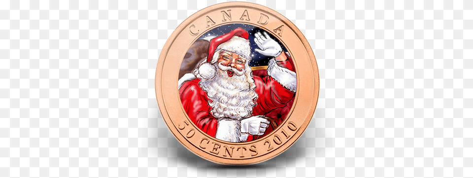 2010 50 Cent Coin Santa And The Red Nosed Reindeer, Adult, Bride, Female, Person Free Png Download