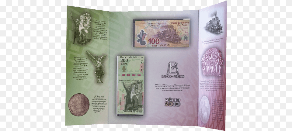 2010 Folder Banknote Mexico, Book, Publication, Money Png