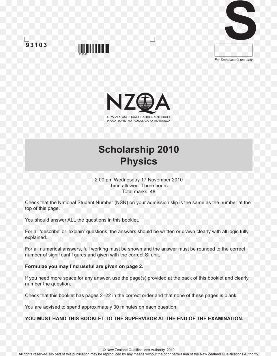 2010 Scholarship Physics, Advertisement, Poster, Page, Text Png Image