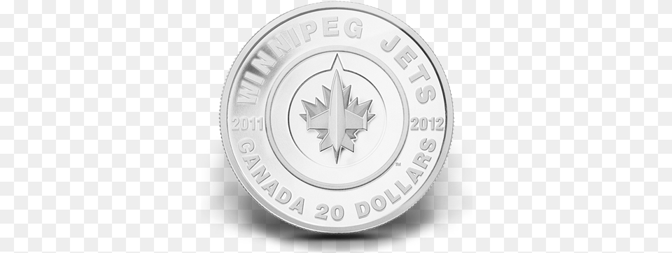 2011 Fine Silver 20 Dollar Coin Winnipeg Jets, Disk, Money Free Png
