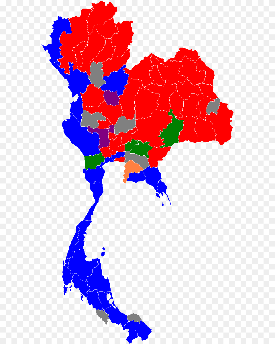 2011 Thai General Election Results Per Region, Chart, Plot, Map, Atlas Free Png Download