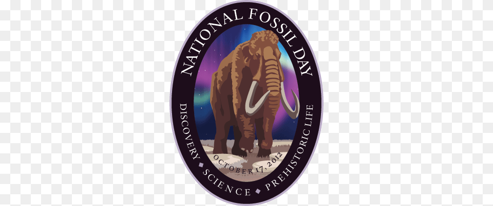 2012 Nfd Artwork Oval Mammoth National Fossil Day Logo, Disk, Coin, Money, Person Free Png Download