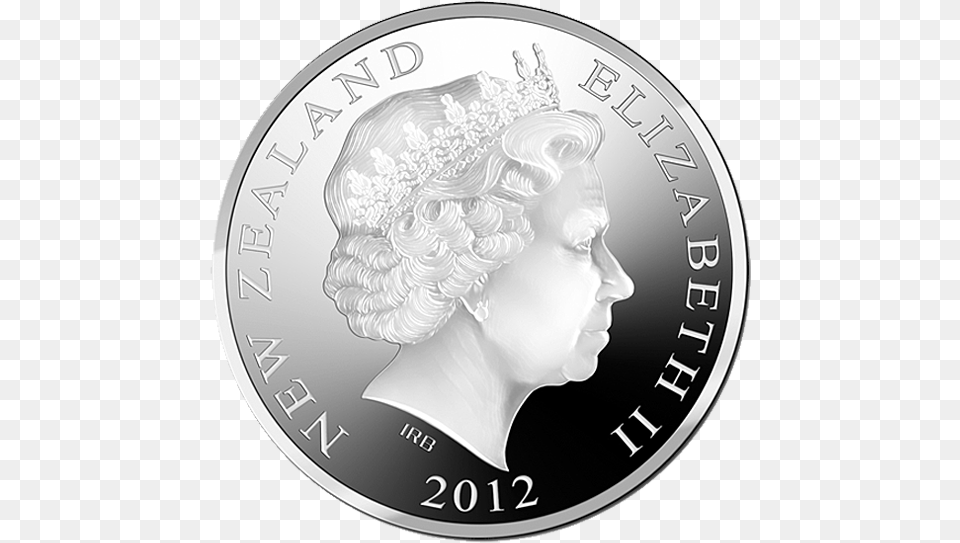 2012 Queen Elizabeth Ii Diamond Jubilee Silver Proof New Zealand Elizabeth Ii 2015, Coin, Money, Head, Face Free Png Download