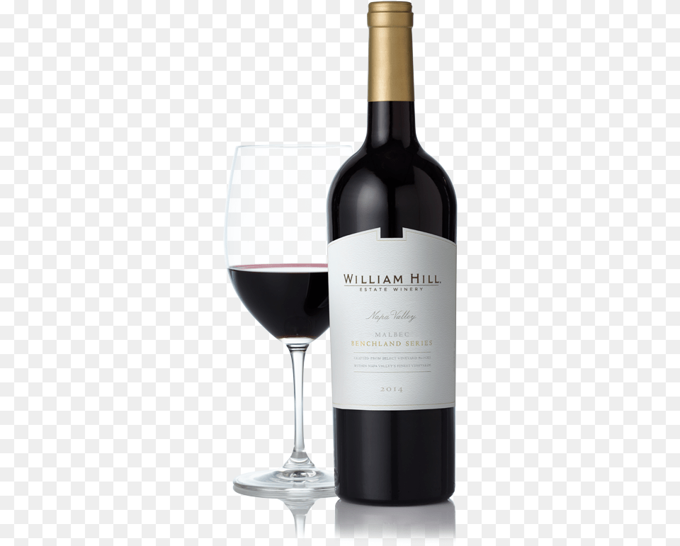 2014 Benchland Series Malbec William Hill Cabernet, Alcohol, Beverage, Bottle, Liquor Png Image