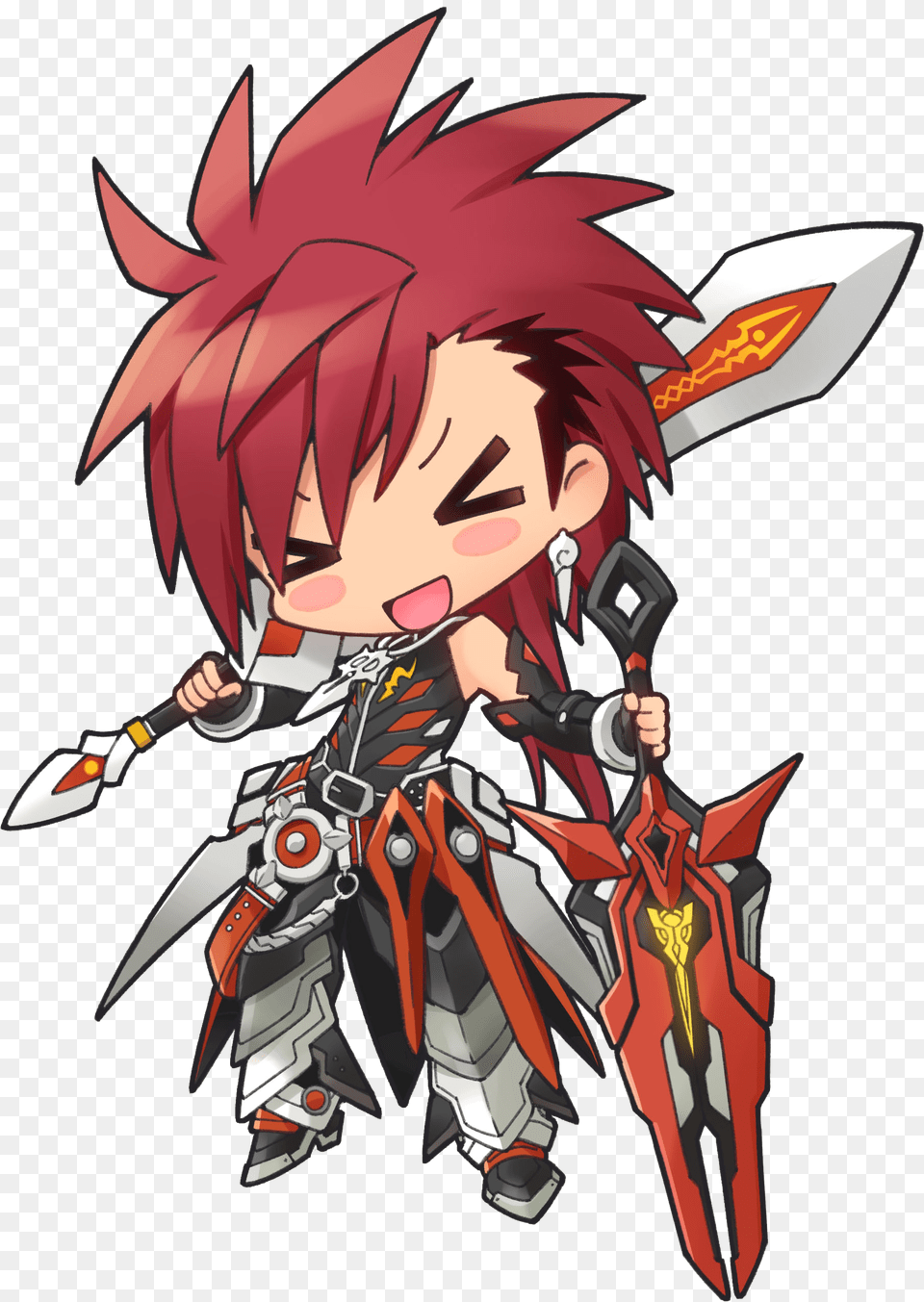 Anime Chibi Characters Elsword Chibi, Book, Comics, Publication, Person Png Image