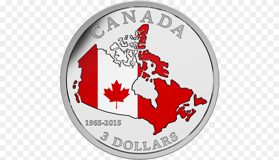 2015 3 Fine Silver Coin Canadian Flag 50th Anniversary, Money, Person, Baby Free Png