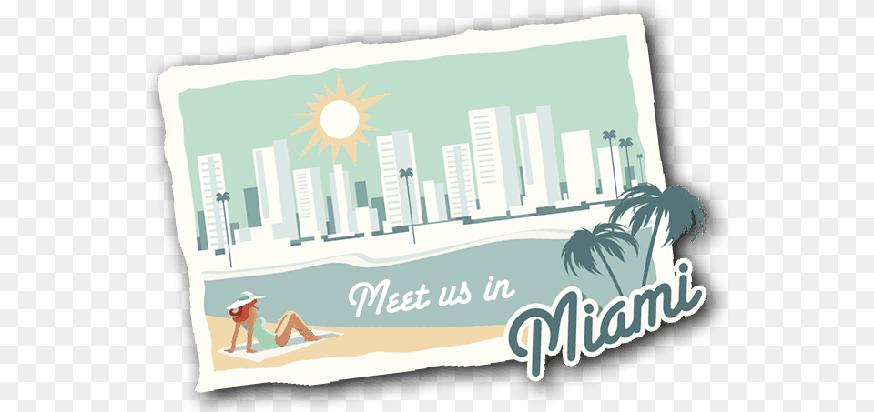 2015 Ata Conference Illustrated Beach Postcard, Book, Publication, City, Summer Free Png Download