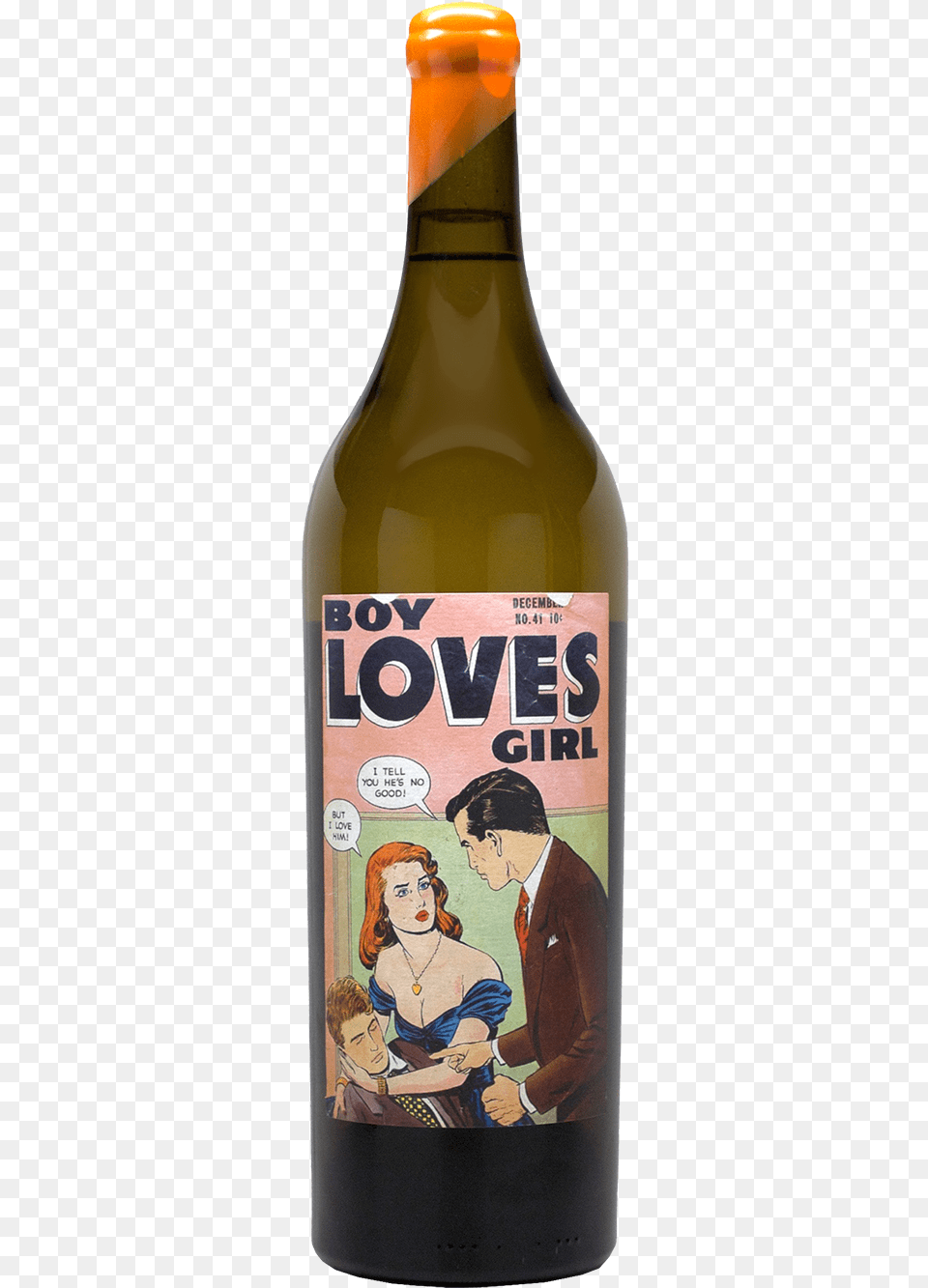 2015 Boy Loves Girl White Wine California Glass Bottle, Beverage, Alcohol, Beer, Man Free Png