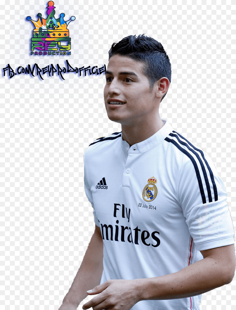 2015 James Rodrguez Real Madrid, T-shirt, Shirt, Clothing, Person Free Png