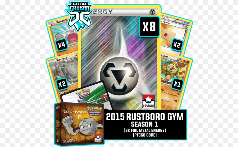 2015 Rustboro Gym Season 1 Ptcgo Code U2013 Card Cavern Trading Pokemon Energy Cards, Advertisement, Poster Free Png Download