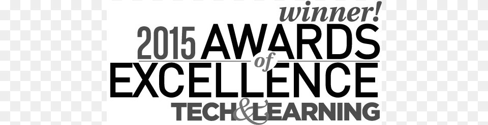 2015 Tech And Learning New Product Award Of Excellence Awards Of Excellence Tech And Learning, Letter, Scoreboard, Text Png