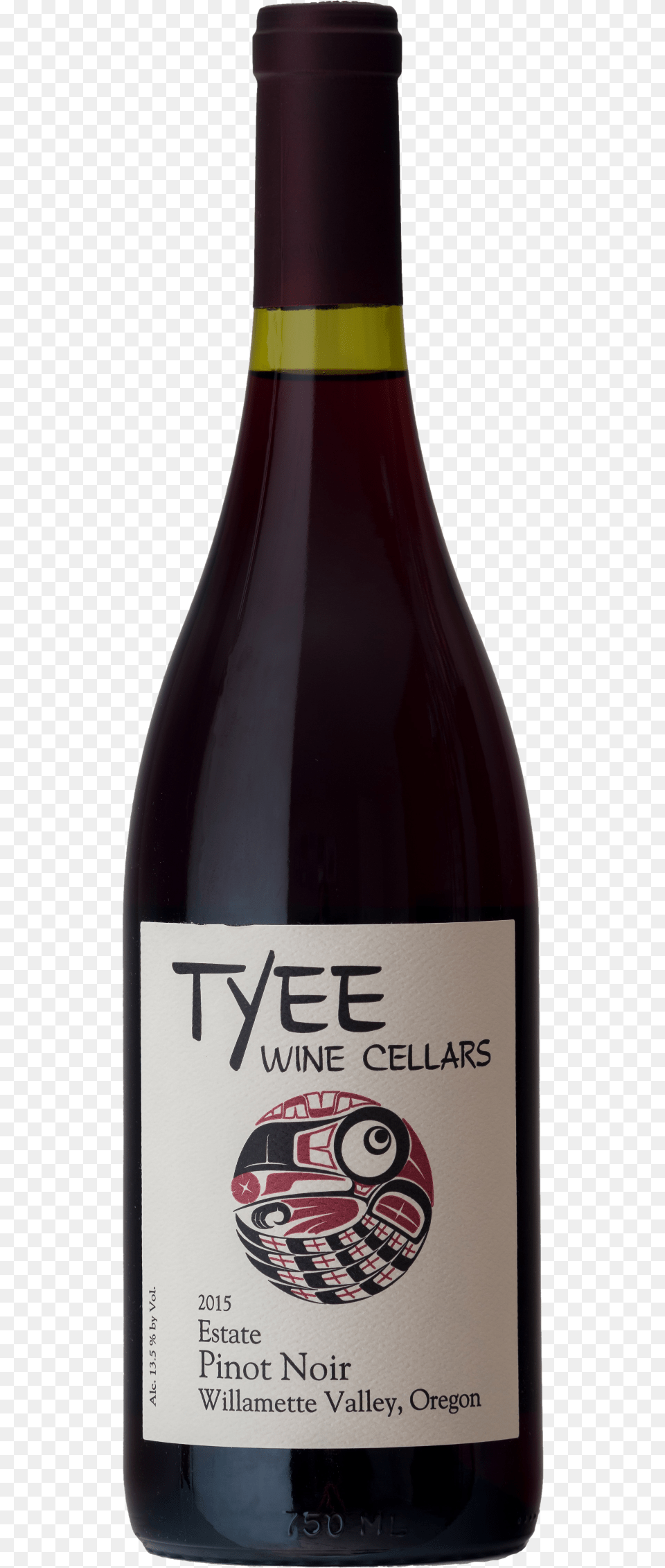 2015 Tyee Estate Pinot Noir, Bottle, Alcohol, Beer, Beverage Free Transparent Png
