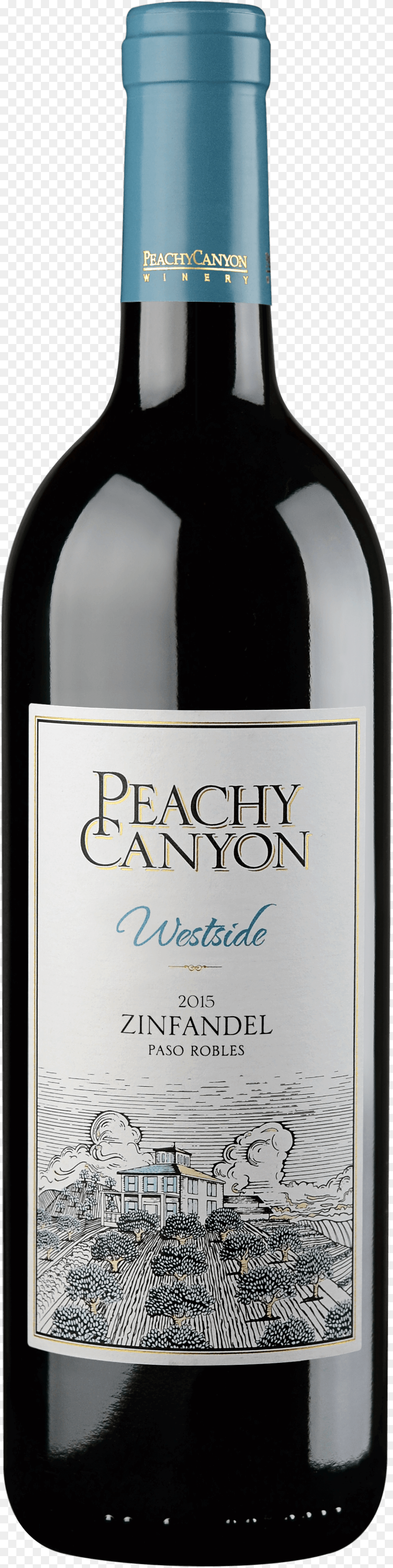 2015 Westside Zinfandel Peachy Canyon Westside Zinfandel, Bottle, Alcohol, Beverage, Liquor Png