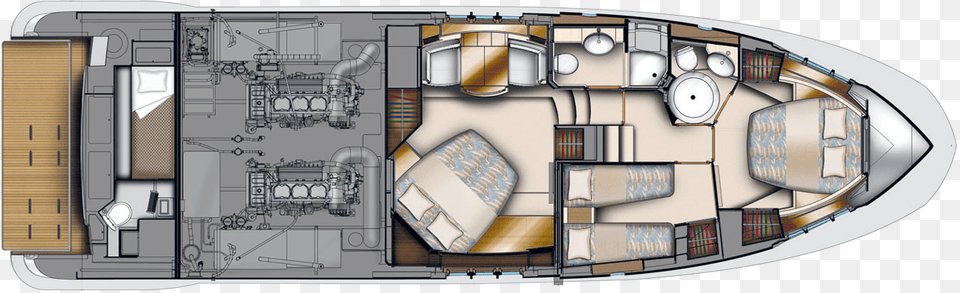Azimut Flybridge 54 Lower Deck Azimut Atlantis 34 Interior, Cad Diagram, Diagram Free Png Download