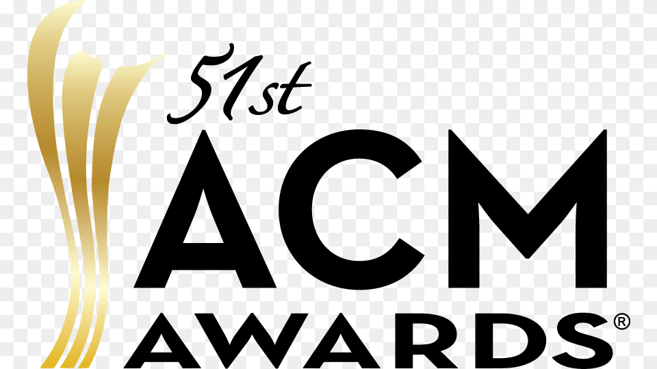 2016 51st Acm Award Logos Standard Black Gold Academy Of Country Music Awards Logo, Text Free Transparent Png