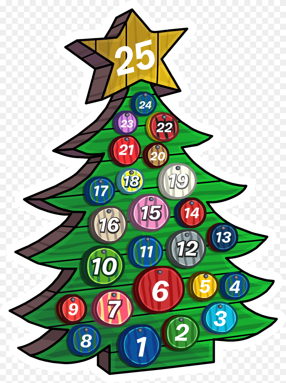 2016 Advent Calendar Club Penguin Wiki Fandom Christmas Tree Advent Calendar Clip Art, Dynamite, Weapon, Christmas Decorations, Festival Png Image