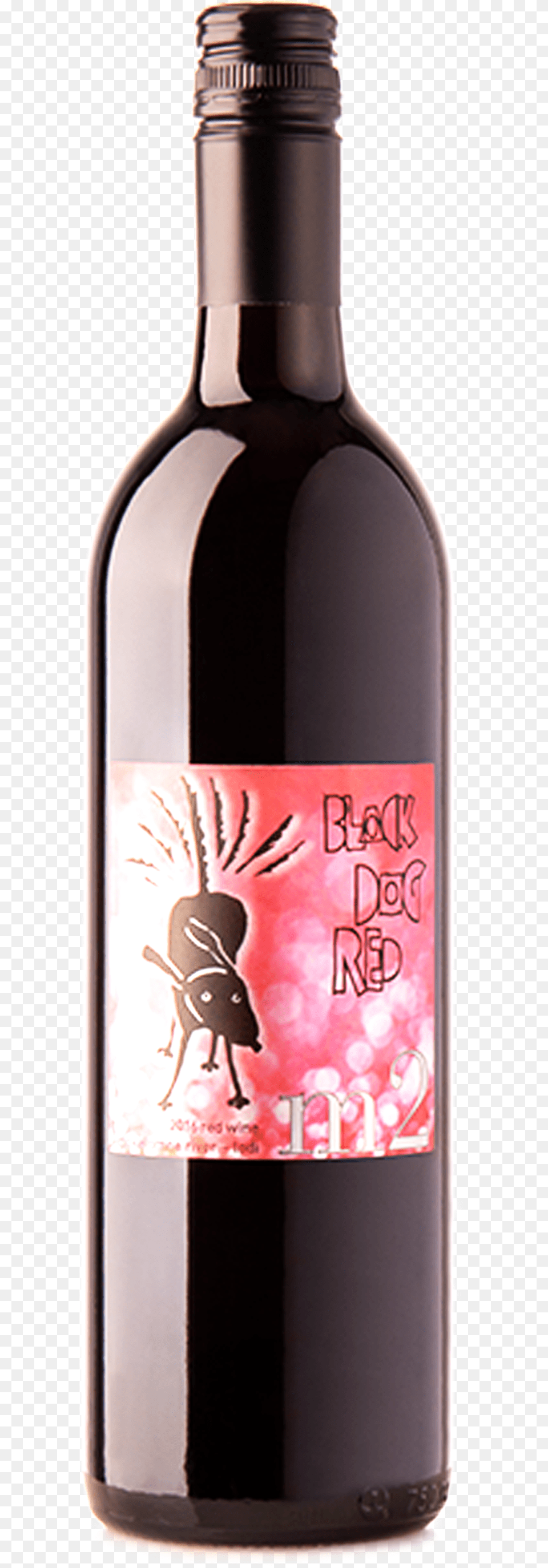 2016 Black Dog Red Glass Bottle, Alcohol, Beverage, Liquor, Wine Png