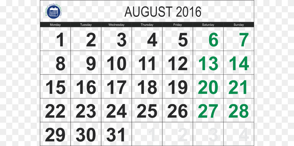 2016 Calendar August Google October 2018 Calendar, Scoreboard, Text Free Png