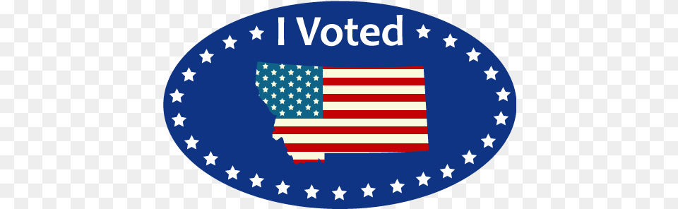 2016 Digital I Voted Voted Montana, American Flag, Flag Free Png Download