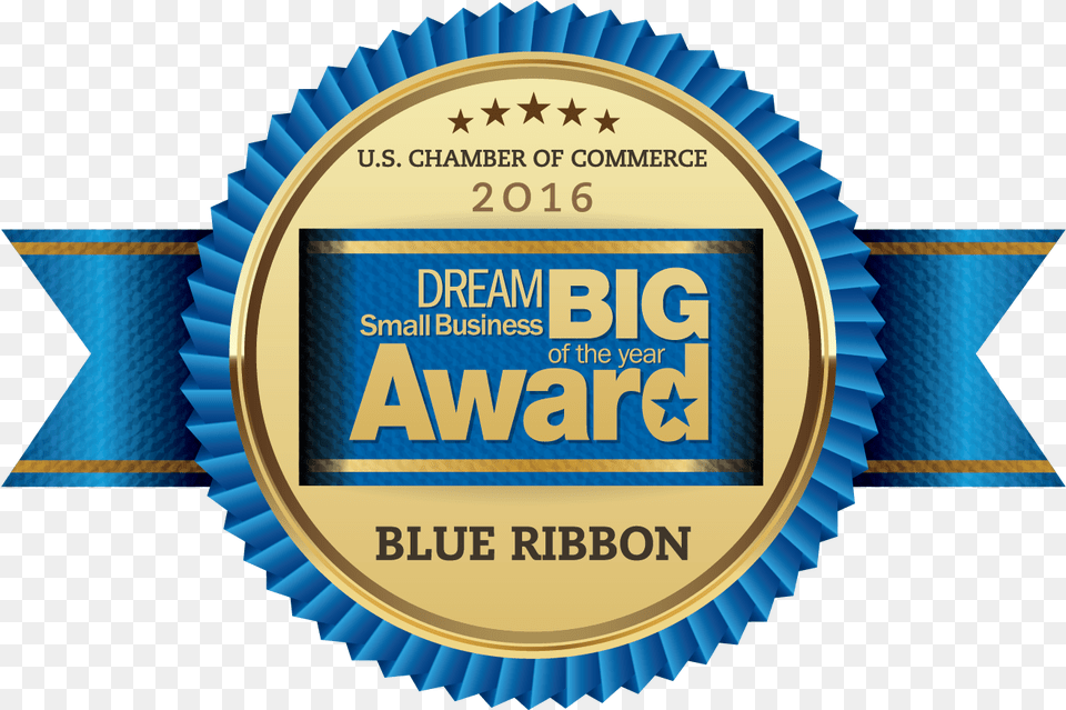 2016 Dreambig Blueribbon 300res Blue Ribbon Awards 2016, Badge, Logo, Symbol, Gold Free Png Download