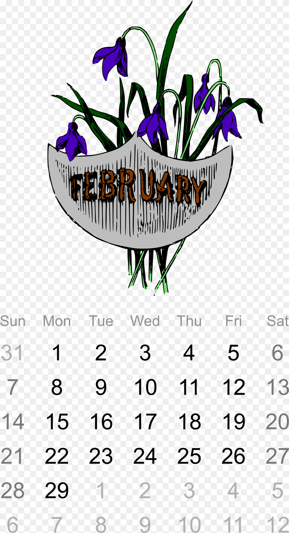 2016 February Calendar Clip Arts 2019 Desktop Calendar Wallpaper July, Text, Plant Free Png Download