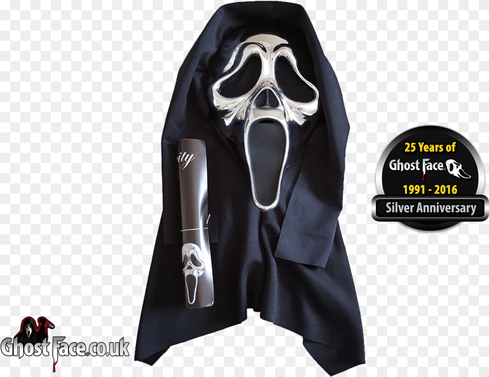 2016 Ghostface Ghostface 25 Year Anniversary Mask, Clothing, Coat, Cape, Fashion Png