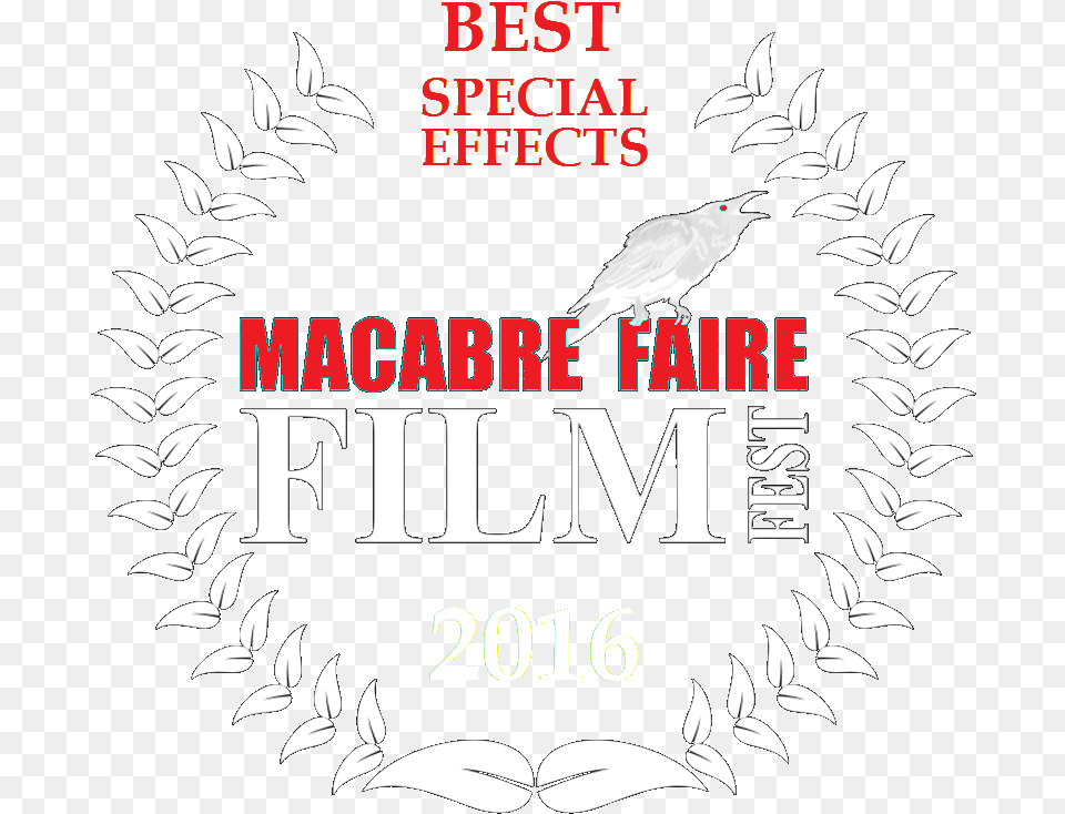 2016 Macabrefairelaurels Best Fx Macabre Faire Film Festival, Book, Publication, Animal, Bird Png Image