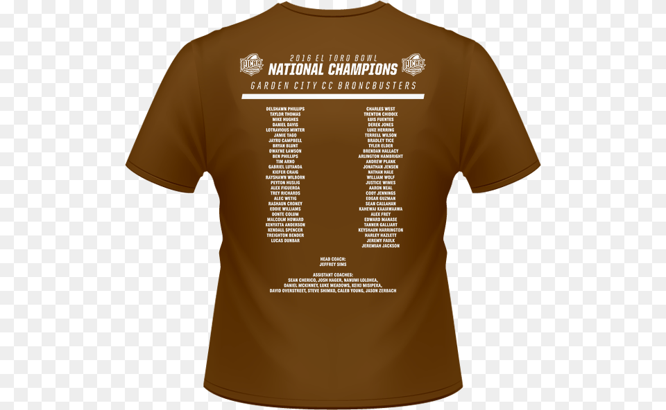 2016 Njcaa El Toro Bowl National Champions Brown T Shirt Drudkh Forgotten Legends Shirt, Clothing, T-shirt Free Png Download