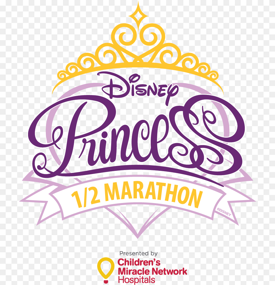 2016 Prn Logo Half Disney Princess Half Marathon Logo, Advertisement, Poster, Purple Png Image