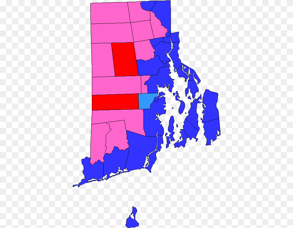 2016 Rhode Island Results By Town Rhode Island, Chart, Plot, Map, Person Free Png