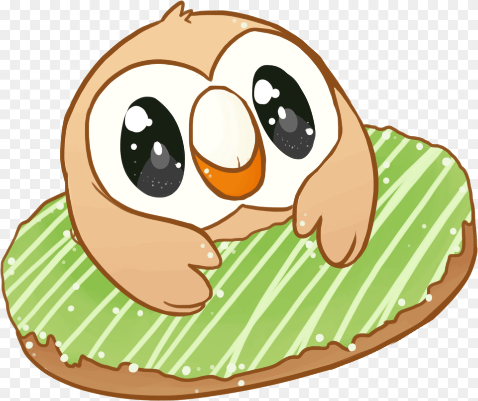 2016 Rowlet Donut Cartoon, Food Png