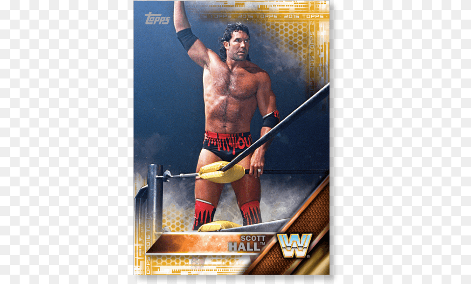 2016 Topps Wwe Scott Hall Barechested, Adult, Advertisement, Person, Man Free Png