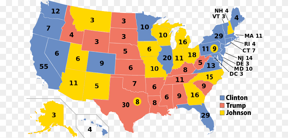 2016 United States Presidential Election Map, Chart, Plot, Atlas, Diagram Free Transparent Png