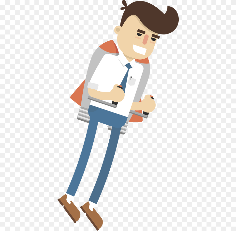Business Businessman Cartoon On Rocket, Baby, Person, Clothing, Pants Free Transparent Png