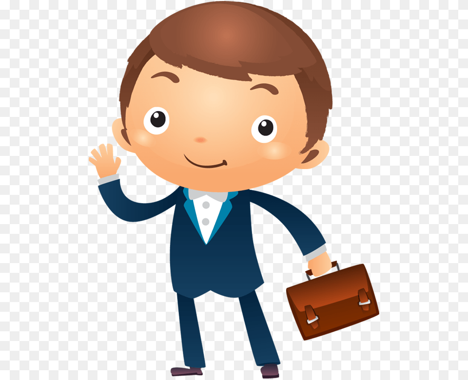 Business Cartoon Person Thinking, Bag, Baby, Briefcase, Face Png