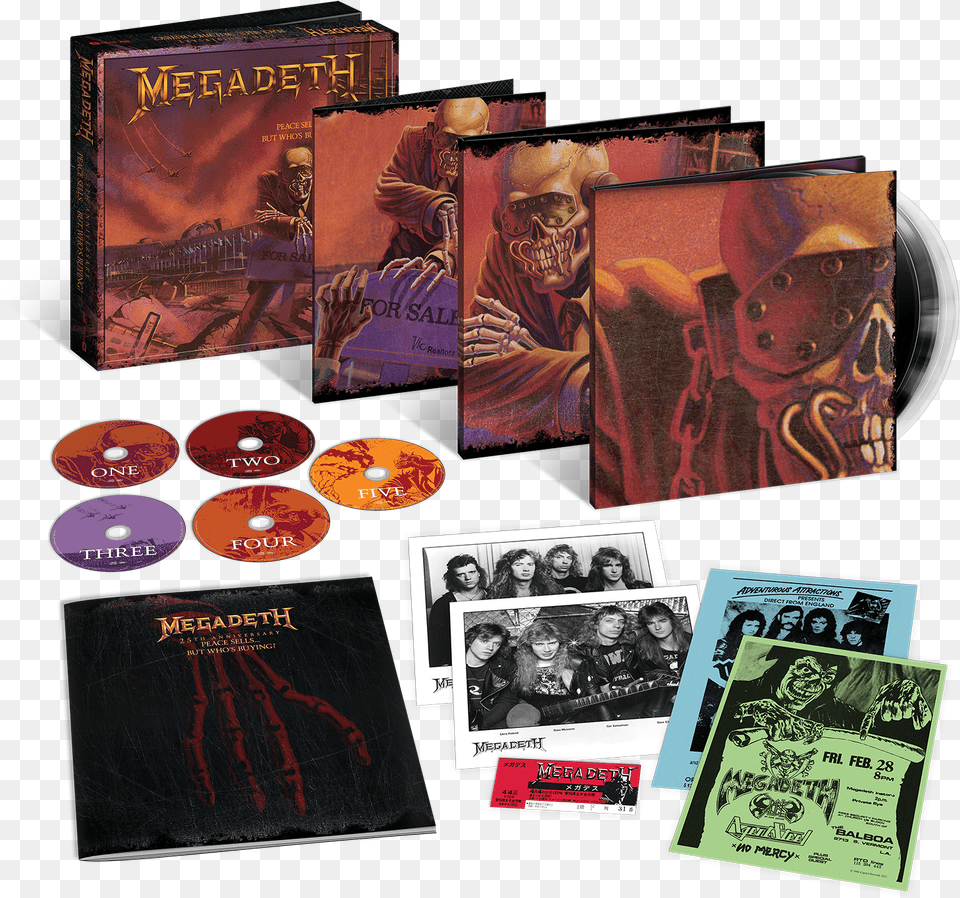 2017 0411 Megadeth Peace Sells Anniversary Box Set, Book, Publication, Adult, Person Free Transparent Png
