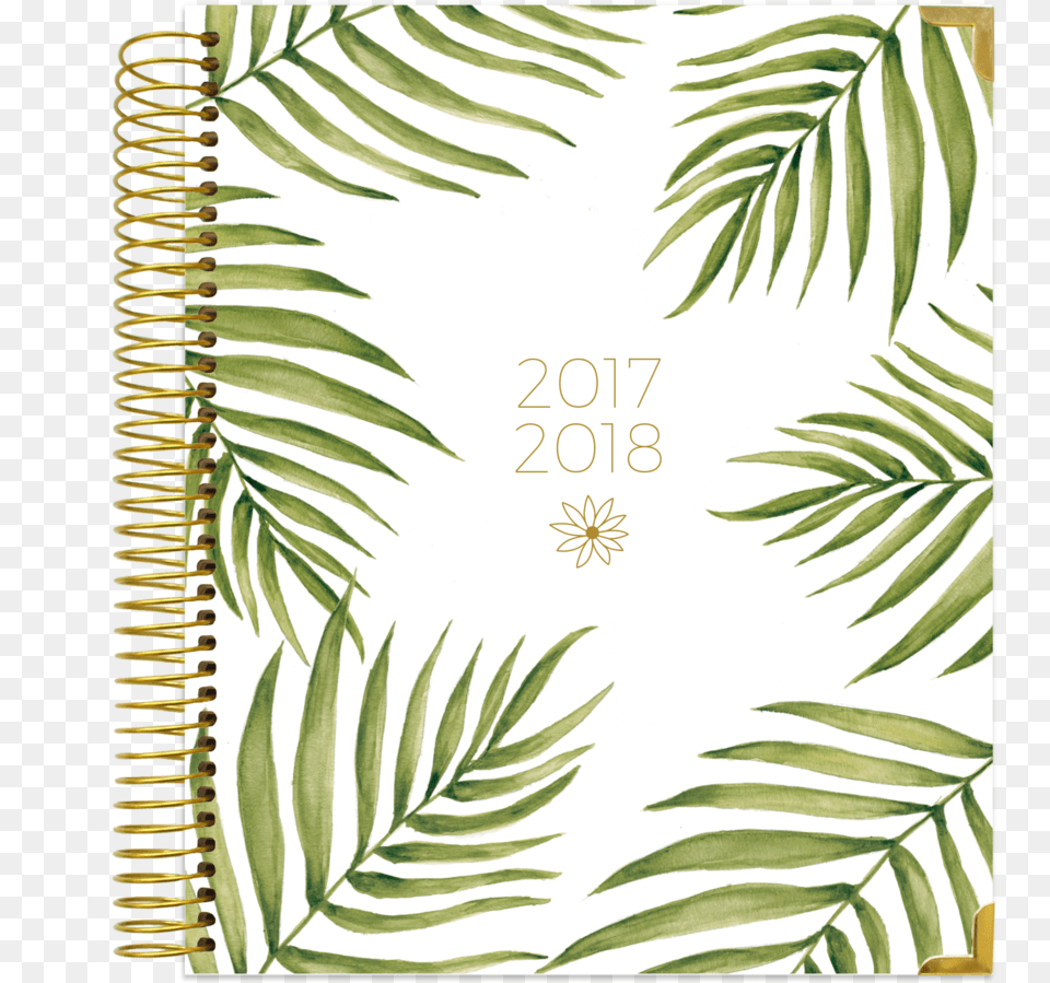 2017 18 Hard Cover Vision Planner Palm Leaves Bloom Daily Planners 2017 18 Daily Planner Palm Leaves, Plant, Pattern, Art, Floral Design Free Png