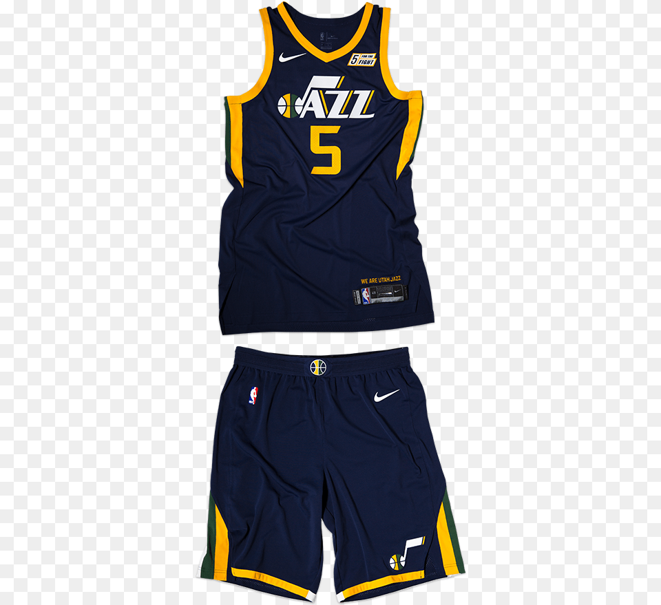 2017 2018 Uniform Full Look Utah Jazz Jersey 2018, Clothing, Shirt, Shorts, Person Free Transparent Png