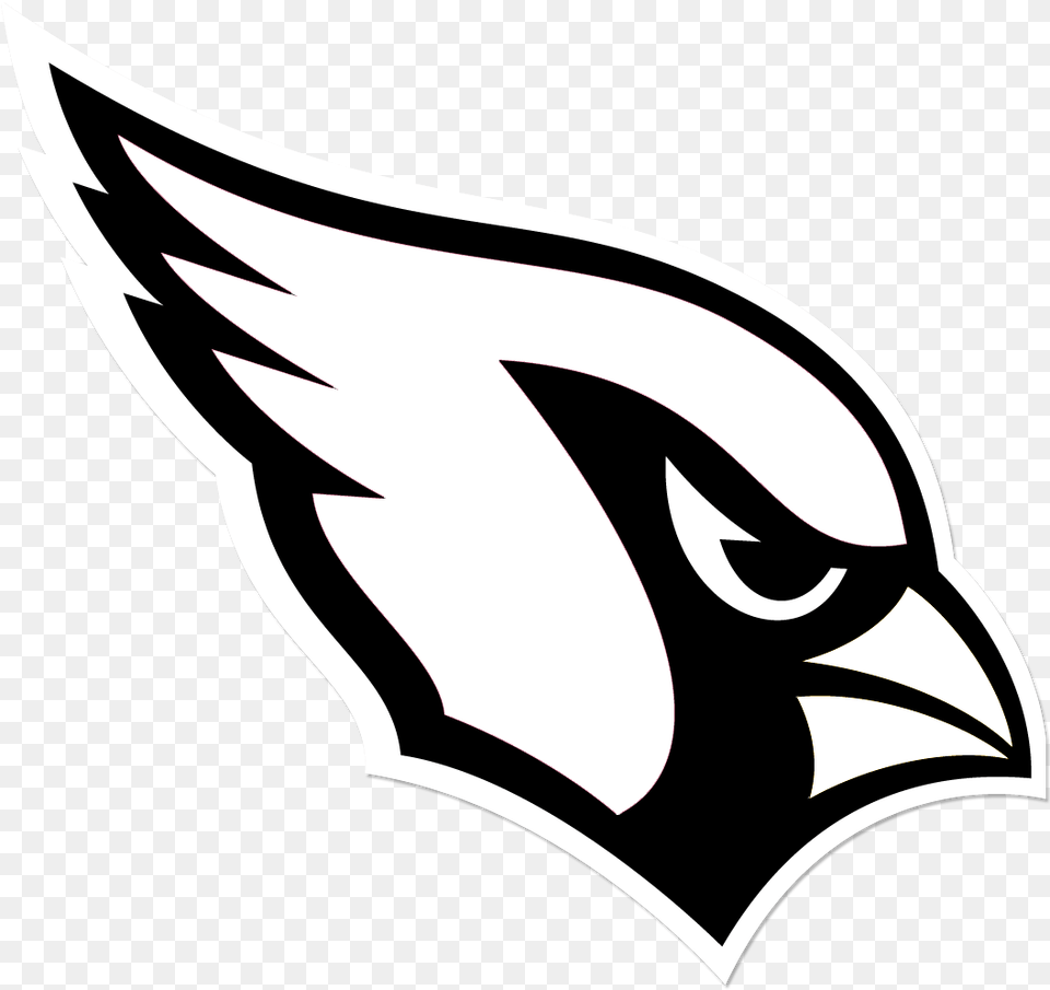 2017 Arizona Cardinals Season Nfl Philadelphia Eagles Arizona Cardinals Logo Black And White, Stencil, Symbol Free Transparent Png