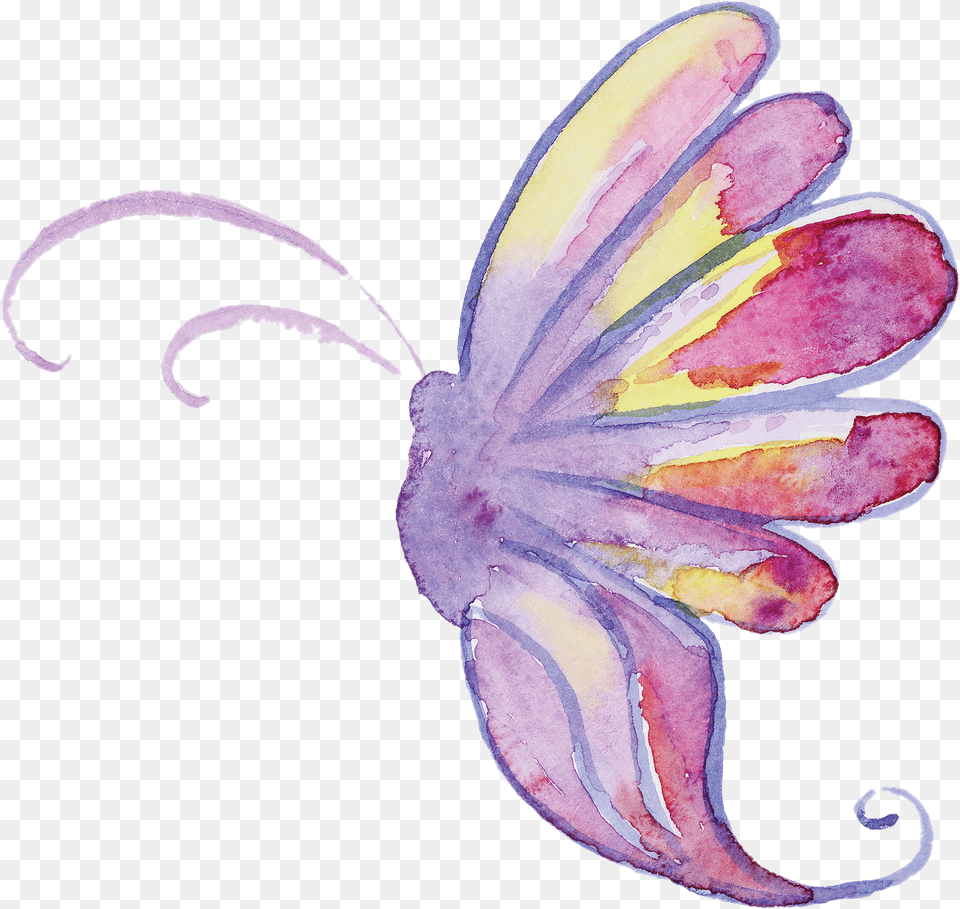 2017 Butterfly Release Sholom Watercolor Purple Butterfly, Animal, Sea Life, Plant Png Image