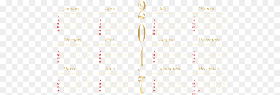 2017 Calendar Clipart Portable Network Graphics, Text, Scoreboard Png Image