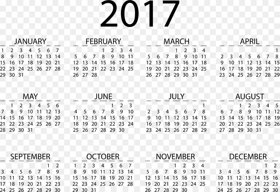 2017 Calendar Print Online Calendar 2018, Gray Png