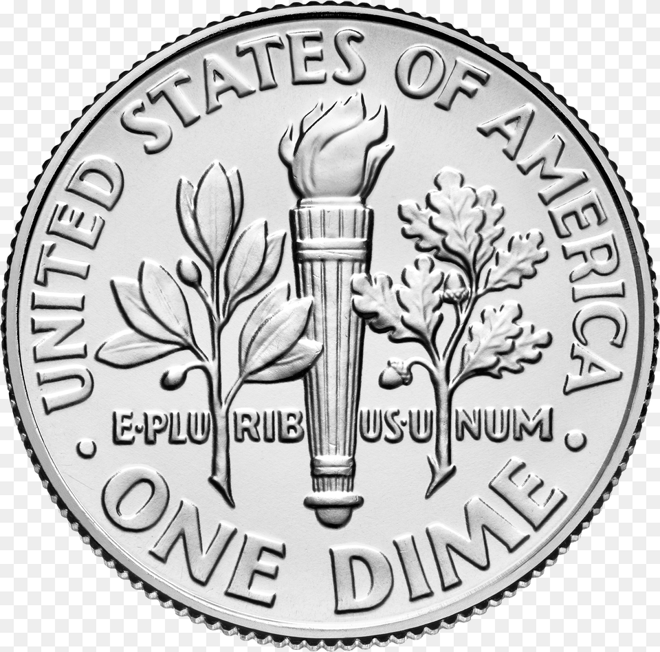 2017 Dime, Coin, Money, Plant, Silver Free Png Download