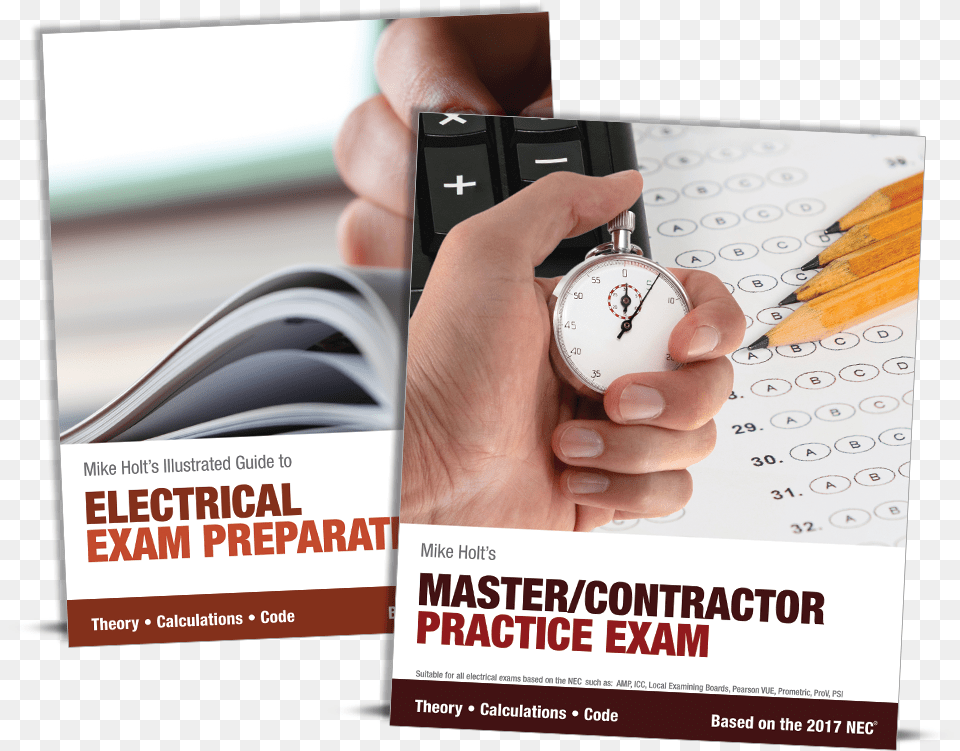 2017 Electrician Exam Preparation Book Master Contractor Mike Holt Mastercontractor Practice Exam 2017 Nec, Advertisement, Person, Hand, Finger Free Png